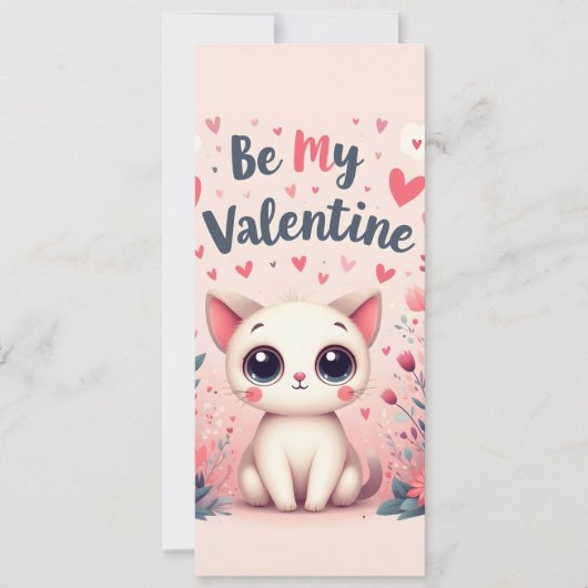 Wees mijn Valentijn Lieve Kat Illustratie (Voorkant)
