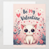 Wees Mijn Valentijn Lieve Kat Illustratie (Voorkant / Achterkant)