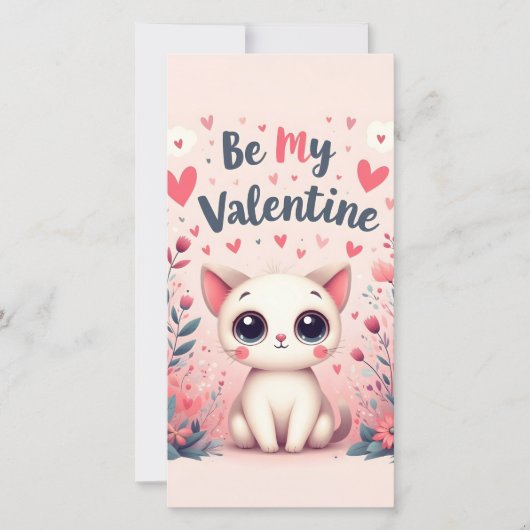 Wees mijn Valentijn Lieve Kat Illustratie (Voorkant)