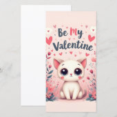 Wees mijn Valentijn Lieve Kat Illustratie (Voorkant / Achterkant)