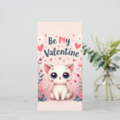 Wees mijn Valentijn Lieve Kat Illustratie (Staand voorkant)