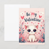 Wees mijn Valentijn Lieve Kat Illustratie (Voorkant / Achterkant)