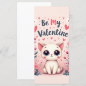 Wees Mijn Valentijn Lieve Kat Illustratie (Voorkant / Achterkant)