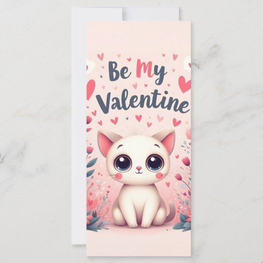 Wees Mijn Valentijn Lieve Kat Illustratie (Voorkant)