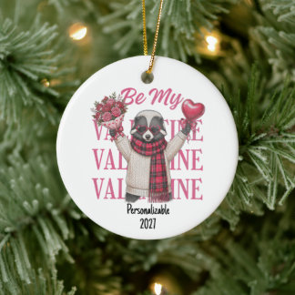 Wees mijn Valentijn Lieve Stinkdier Valentijnsdag Keramisch Ornament