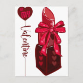 Wees mijn Valentijn Lipstick Gift Design Briefkaart (Voorkant)