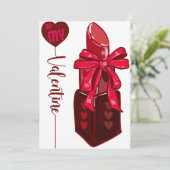 Wees mijn Valentijn Lipstick Gift Design Kaart (Staand voorkant)