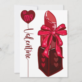 Wees mijn Valentijn Lipstick Gift Design Kaart