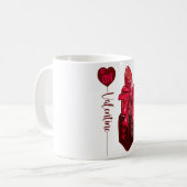 Wees mijn Valentijn Lipstick Gift Design Koffiemok (Voorkant links)
