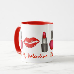Wees mijn Valentijn Lipstick Kiss Nail Pools cosme Mok