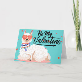 Wees mijn Valentijn Llama Kaart
