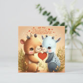 Wees mijn Valentijn Magnetische Uitnodiging (Staand voorkant)