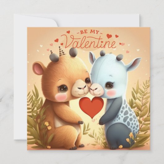 Wees mijn Valentijn Magnetische Uitnodiging (Voorkant)