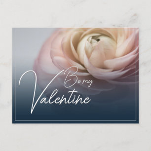 Wees mijn Valentijn met Big Pink Rose Feestdagenkaart