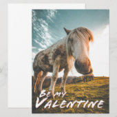 Wees mijn Valentijn met kijkend Paard (Voorkant / Achterkant)