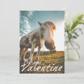 Wees mijn Valentijn met kijkend Paard V2.0 (Staand voorkant)