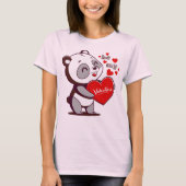 Wees mijn Valentijn met Panda T-shirt & Accessoire (Voorkant)