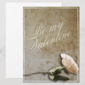 Wees mijn Valentijn met Roos (Voorkant / Achterkant)
