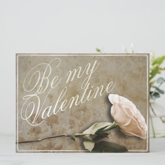 Wees mijn Valentijn met Roos (Staand voorkant)