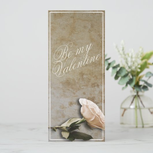 Wees mijn Valentijn met Roos (Staand voorkant)