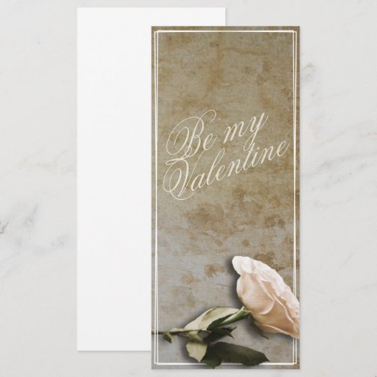 Wees mijn Valentijn met Roos (Voorkant / Achterkant)