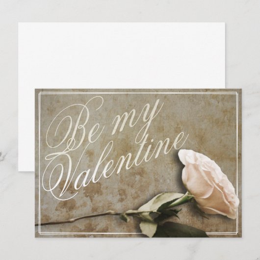 Wees mijn Valentijn met Roos (Voorkant / Achterkant)