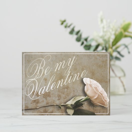 Wees mijn Valentijn met Roos (Staand voorkant)