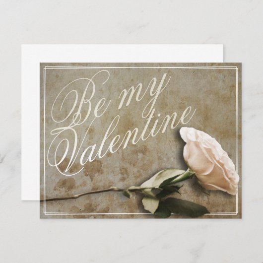 Wees mijn Valentijn met Roos (Voorkant / Achterkant)