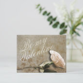 Wees mijn Valentijn met Roos Briefkaart (Staand voorkant)