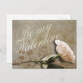Wees mijn Valentijn met Roos Briefkaart (Voorkant / Achterkant)