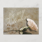 Wees mijn Valentijn met Roos Briefkaart (Voorkant)