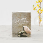 Wees mijn Valentijn met Roos Kaart (Gele Bloem)