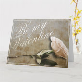 Wees mijn Valentijn met Roos Kaart (Gele Bloem)