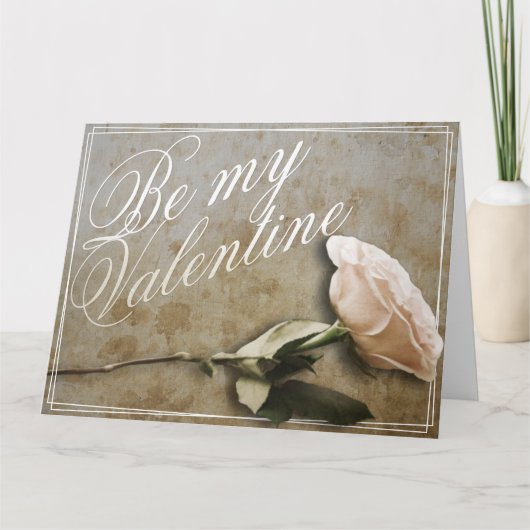 Wees mijn Valentijn met Roos Kaart (Voorkant)