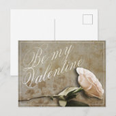 Wees mijn Valentijn met Rose Briefkaart (Voorkant / Achterkant)