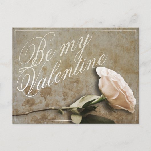 Wees mijn Valentijn met Rose Briefkaart (Voorkant)