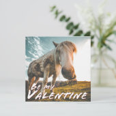 Wees mijn Valentijn met uitziende paarden (Staand voorkant)