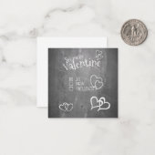 Wees mijn Valentijn Notitiekaartje (Voorkant / Achterkant in situ)