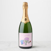 Wees mijn Valentijn Olifant Sparkling Wijnetiket (Voorkant)