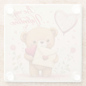 Wees mijn Valentijn Onderzetter Glazen Onderzetter (Achterkant)