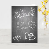 Wees mijn Valentijn op een krijgsraad Kaart (Gele Bloem)