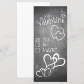 Wees mijn Valentijn op een krijtbord (Voorkant / Achterkant)