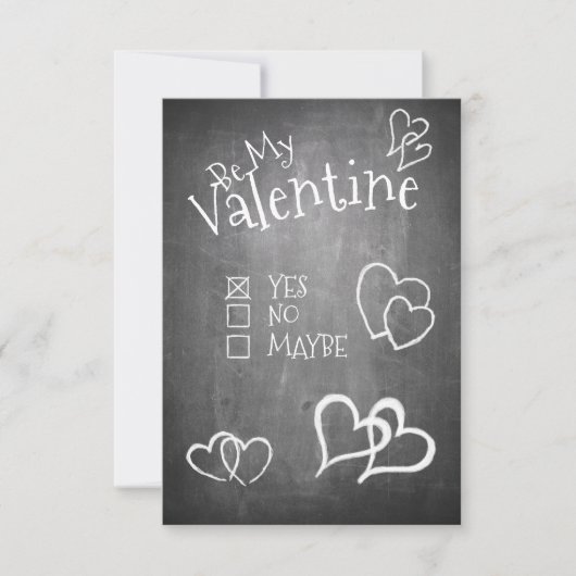 Wees mijn Valentijn op een schoolbord (Voorkant)