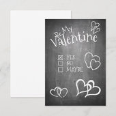 Wees mijn Valentijn op een schoolbord (Voorkant / Achterkant)