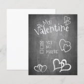 Wees mijn Valentijn op een schoolbord (Voorkant / Achterkant)