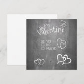 Wees mijn Valentijn op een schoolbord (Voorkant / Achterkant)