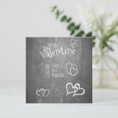 Wees mijn Valentijn op een schoolbord (Staand voorkant)