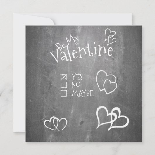 Wees mijn Valentijn op een schoolbord (Voorkant)