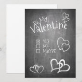 Wees mijn Valentijn op een schoolbord (Voorkant / Achterkant)