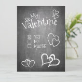 Wees mijn Valentijn op een schoolbord (Staand voorkant)